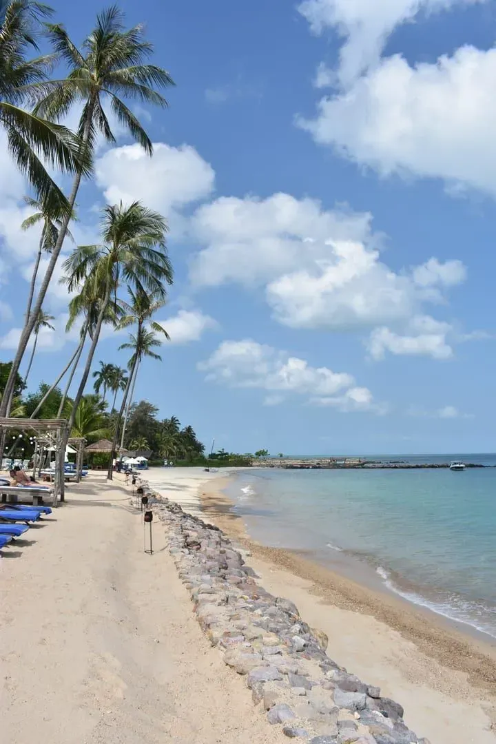 Bang Po Beach shoreline near Napasai Samui, Koh Samui, view 7