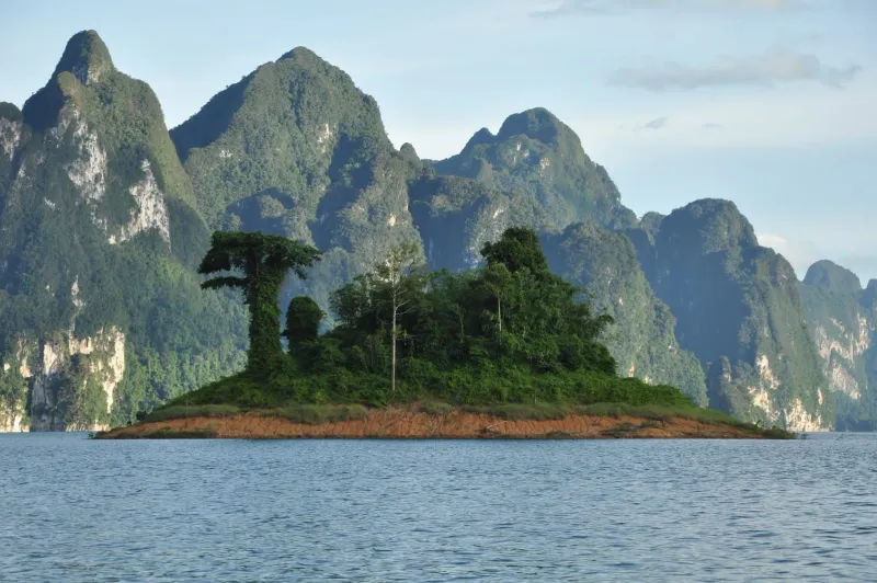 Limestone islands on Cheow Lan lake