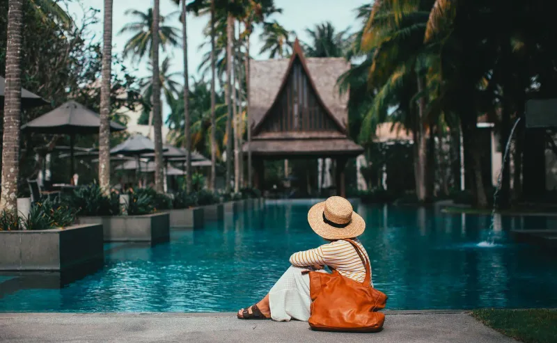 Pool villa exterior on Koh Samui, the style of stay used for residential studio packages