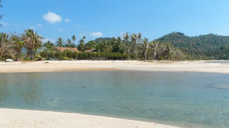 Beach in Ko Samui island, Thailand in 2014 febr