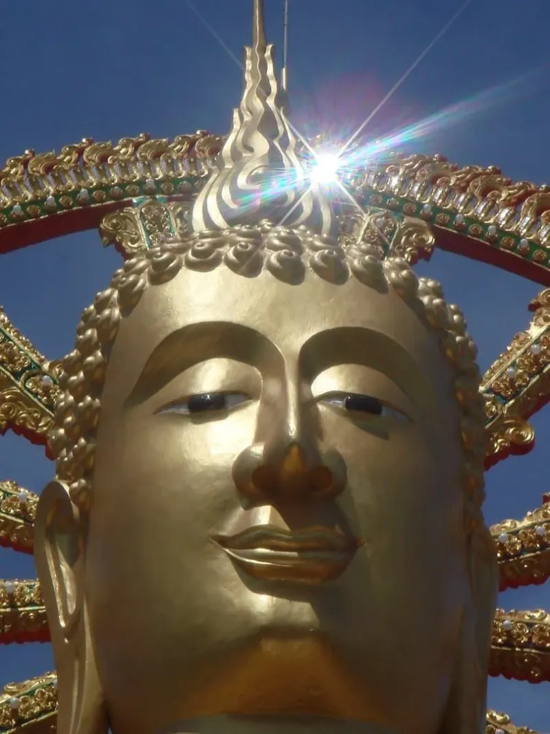 The face of the Big Buddha at Wat Phra Yai