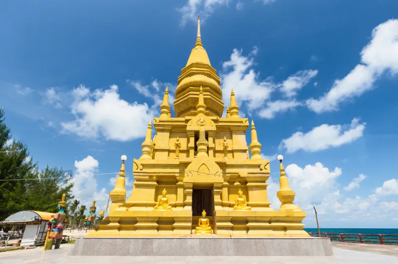 Shrine detail at Wat Pradoem, Koh Samui